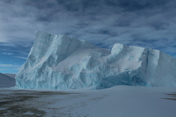 Icebergs frozen in the Davis sea