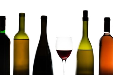 Bottles and Glass of Wine