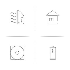 Home Appliances And Equipment simple linear icon set.Simple outline icons