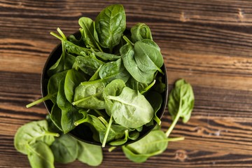 Baby spinach leaves