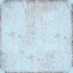 Vintage blue grunge background. The texture of the old surface. Abstract pattern of cracks, scuffs, dust