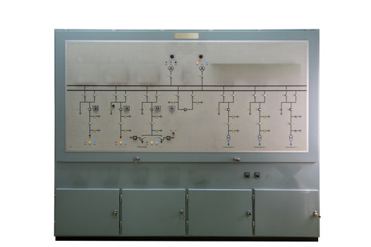 Control Panel Cabinet Isolated On Whitebackground