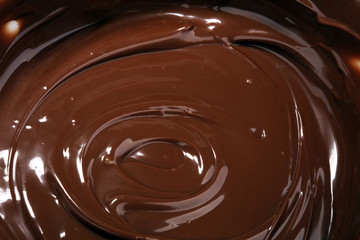Melting chocolate, melted delicious chocolate for praline icing confectionery