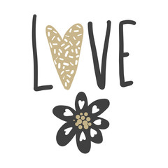 Vector greeting cards on Valentine's Day. Hearts and love.