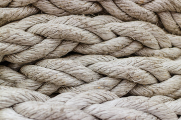 Fototapeta na wymiar Old fashioned harbor marina sailboat ropes