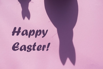 Shadow from a easter bunny, background