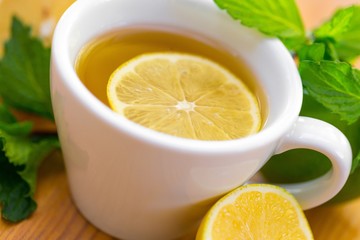 Cup of Tea and Lemon Slices