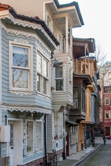 Naklejka premium Kuzguncuk Wood House: 02.2018 Uskudar,Istanbul