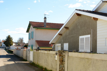 The beautiful streets in French countryside, South of France, Europe.