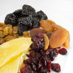 Healthy mix of dried fruits