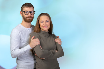Cheerful young couple standing