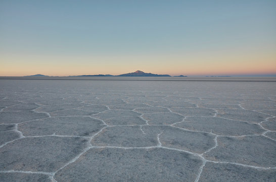 Scenic view of salt flats, Salar de Uyuni, Uyuni, Oruro, Bolivia, South America