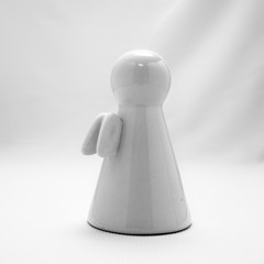 White ceramic angel for salt