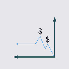 Digital analytics concept, data visualization, financial schedule, vector