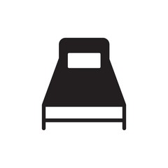 comfortable bed filled vector icon. Modern simple isolated sign. Pixel perfect vector  illustration for logo, website, mobile app and other designs