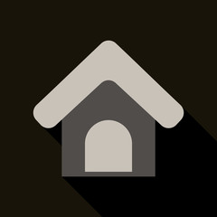 Fototapeta na wymiar Doghouse icon. Vector illustration style Designed for web and software interfaces.