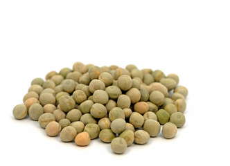 Getrocknete,grüne Erbsen, Pisum sativum