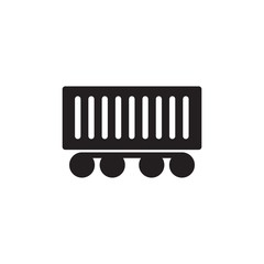 train container, wagon filled vector icon. Modern simple isolated sign. Pixel perfect vector  illustration for logo, website, mobile app and other designs