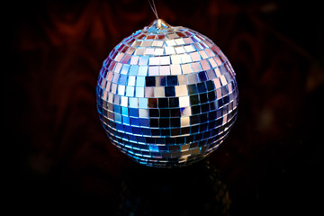 disco ball on dark background