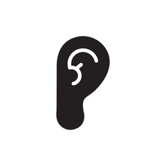 ear filled vector icon. Modern simple isolated sign. Pixel perfect vector  illustration for logo, website, mobile app and other designs