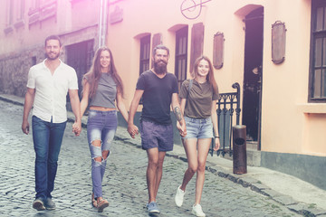 Obraz premium People, group, friends, youth, relations, friendship