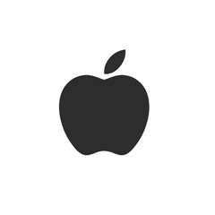 Apple Icon in trendy flat style isolated on white background