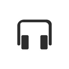 Headphone icon vector, listening to music concept, audio jack sign Isolated on white background. Trendy Flat style for graphic design