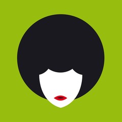 woman with afro hair icon