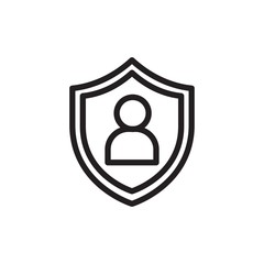 account security outlined vector icon. Modern simple isolated sign. Pixel perfect vector  illustration for logo, website, mobile app and other designs