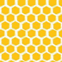Vector seamless pattern of honeycombs