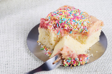 Sweet strawberry cake