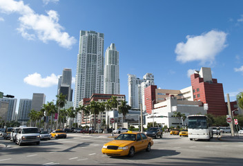 Fototapeta na wymiar Miami Downtown Intersection
