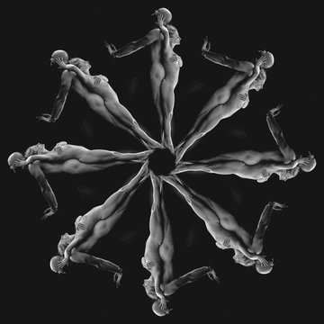 Human Kaleidoscope, Black Background