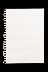Sheet of notebook to be used as background image in compositions