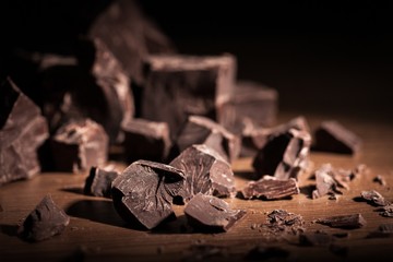 Dark Chocolate Blocks and Pieces