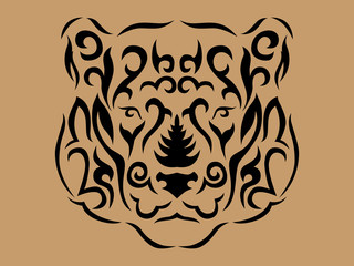 Tribal panther illustration