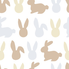 Happy easter bunny pattern. Egg hunt vector illustration for flyer, design, scrapbooking, poster, banner, web element