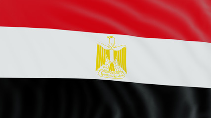 Bandera de Egipto. 3D.