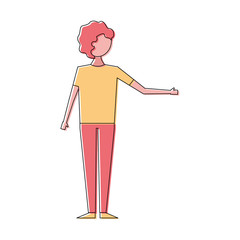 young people male man in casual clothes vector illustration