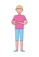 young people male man in casual clothes vector illustration