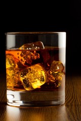 Glass of Whiskey and Ice