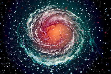 Fototapety  Galaktyka spiralna w kosmosie