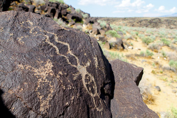 Desert petroglyph