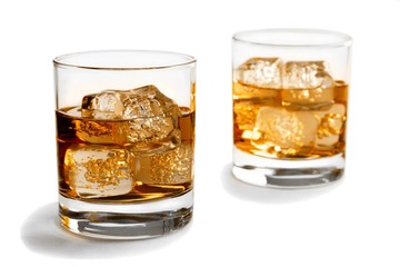 Glasses of Whiskey and Ice
