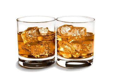 Glasses of Whiskey and Ice