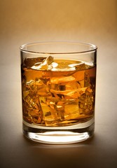 Glass of Whiskey and Ice