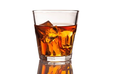 Glass of Whiskey and Ice