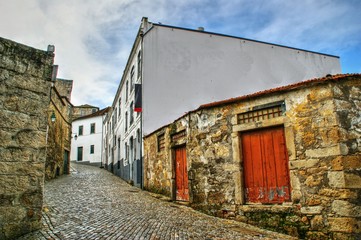Port Wine Cellars streets in Vila Nova de Gaia, Portugal