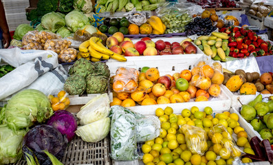 Fresh Fruit and Vegitables for sale at Charapoto Ecuador Sunday Market
