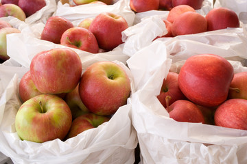 Fresh apples for sale at farmers market
